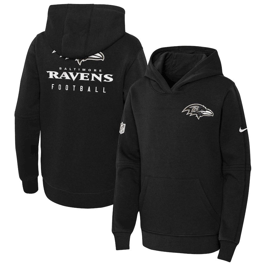 Youth 2023 NFL Baltimore Ravens black Sweatshirt style 1